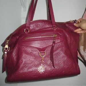 Louis Vuitton Burgundy Leather Tote